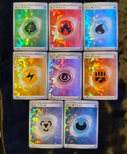 Pokemon TCG Terapagos UPC Collection - Complete Cracked Ice Holo Energy Set MINT - Image 1