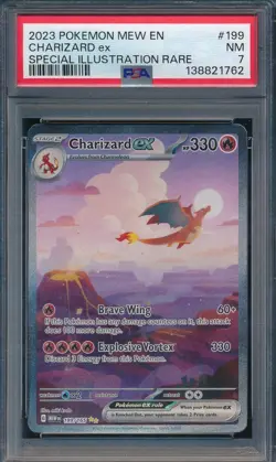 2023 Pokemon Mew EN-151 199 Charizard ex Special Illustration Rare PSA 7 - 1762 - Image 1
