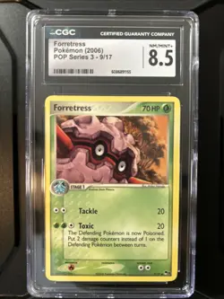Forretress #9/17 English Pokemon 2006 POP Series 3 CGC Near Mint 8.5 Vintage - Image 1