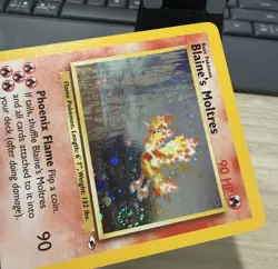 Pokemon Blaine's Moltres 1/132 Holo Rare Swirl - Image 2