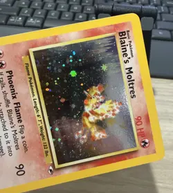 Pokemon Blaine's Moltres 1/132 Holo Rare Swirl - Image 3