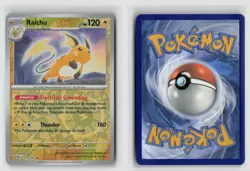 Raichu #019/091 Sv Paldean Fates Reverse Holo Rare Pokemon TCG NM - Image 3