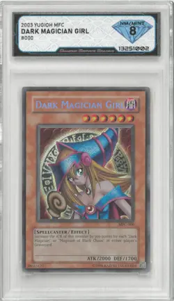 2003 Yugioh! DARK MAGICIAN GIRL #MFC-000 Secret Rare 💎 DSG 8 NM/Mint - Image 1