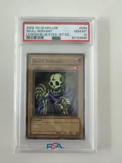 Konami Yu-Gi-Oh! TCG Skull Servant LOB-004 1st Ed PSA 10 Legend Blue Eyes 2002 - Image 1