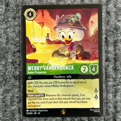 Disney Lorcana WitW Webby Vanderquack Junior Prospector 93/204 Legendary NM/Mint - Image 1