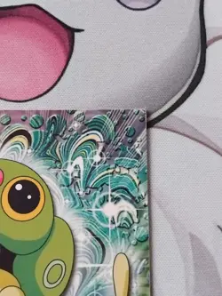 Pokemon TOPPS #10 Caterpie Non-Holo Black Logo MP RARE TV Animation Edition - Image 3