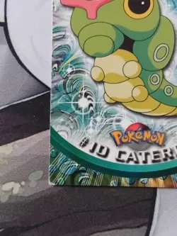 Pokemon TOPPS #10 Caterpie Non-Holo Black Logo MP RARE TV Animation Edition - Image 4