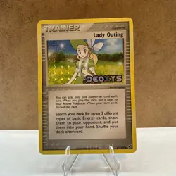 Pokemon Lady Outing #87/107 Reverse Holo Trainer - 2005 EX Deoxys - NM Condition - Image 1