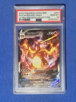 2022 Pokemon SWSH BSP FA/ Charizard Vmax Ultra Premium Collection #261 PSA 10 - Image 1