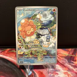 Pokemon TCG Castform Sunny Form Illustration Surging Sparks 195/191 - Image 1