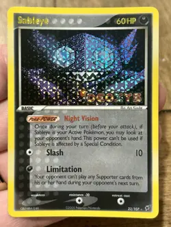 Sableye 23/107 2005 EX Deoxys Pokemon TCG Reverse Holo Rare Stamped NM+ - Image 1