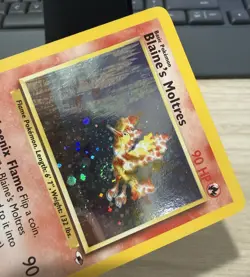 Pokemon Blaine's Moltres 1/132 Holo Rare Swirl - Image 2