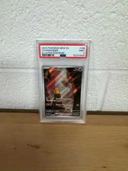 2023 POKEMON MEW EN-151 ILLUSTRATION RARE #168 CHARMANDER PSA 9 - Image 1