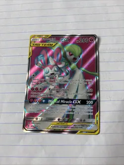 Pokemon TCG Gardevoir & Sylveon GX Full Art Tag Team 204/214 Unbroken Bonds NM - Image 1