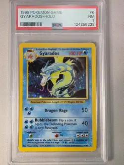 Gyarados Holo 1999 Pokemon Base Set #6 PSA 7 NM – Vintage WOTC - Image 1