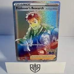 Pokemon TCG - Professor's Research 084/078 Pokemon GO - Rainbow Secret Rare - NM - Image 1