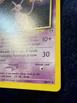 RARE Espeon 20/75 Neo Discovery Vintage Pokemon VLP - Image 4