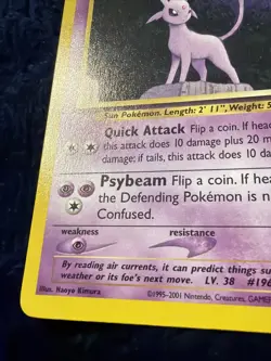 RARE Espeon 20/75 Neo Discovery Vintage Pokemon VLP - Image 5
