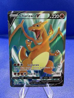 Pokemon Charizard V Full Art Ultra Rare Holo Swsh09 Brilliant Stars 153/172 - Image 1