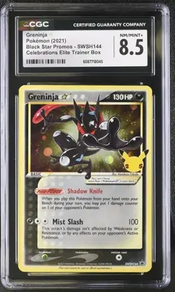 CGC 8.5 GRENINJA GOLD STAR SWSH144 CELEBRATIONS BLACK STAR PROMO ETB POKEMON - Image 1