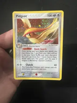 Pidgeot 10/112 Pokemon TCG Firered & Leafgreen Holo Rare NM HUGE SWIRL - Image 1