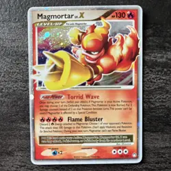 Pokemon Magmortar LV.X 123/123 Mysterious Treasures Rare Holo LP - Image 1