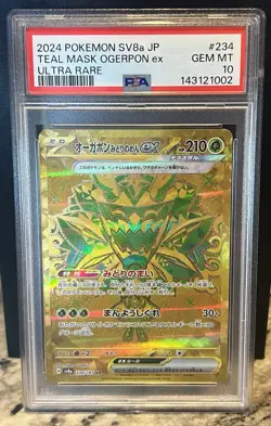 PSA 10 Pokemon Japanese Terastal Festival Teal Mask Ogerpon ex 234 Gold UR - Image 1