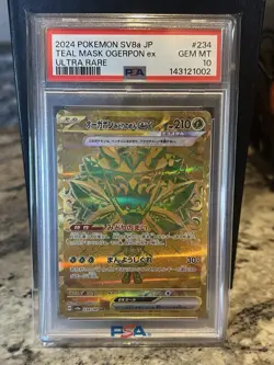 PSA 10 Pokemon Japanese Terastal Festival Teal Mask Ogerpon ex 234 Gold UR - Image 3