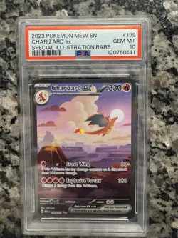 2023 POKEMON MEW EN-151 SPECIAL ILLUSTRATION RARE #199 CHARIZARD EX PSA 10 - Image 1