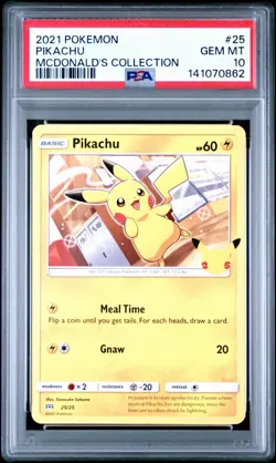 2021 POKEMON MCDONALD'S COLLECTION #25 PIKACHU PSA 10 - Image 1