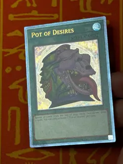 YUGIOH POT OF DESIRES ULTIMATE RARE NEAR MINT OP11-EN003 NA PRINT - Image 3