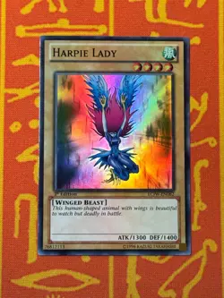 YUGIOH HARPIE LADY SUPER RARE 1ST EDITION NM LCJW-EN082 - Image 1