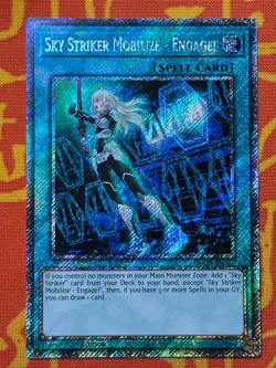 YUGIOH SKY STRIKER MOBILIZE - ENGAGE PLATINUM SECRET RARE NEAR MINT RA03-EN269 - Image 1