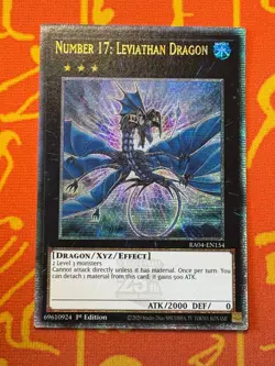 YUGIOH NUMBER 17: LEVIATHAN DRAGON QUARTER CENTURY SECRET RARE NM RA04-EN154 - Image 1