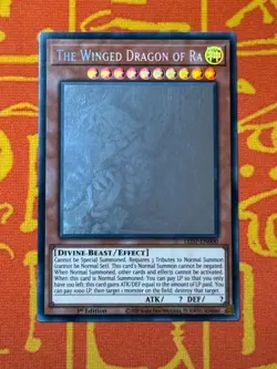 YUGIOH THE WINGED DRAGON OF RA GHOST RARE 1ST EDITION EXCELLENT LED7-EN000 - Image 1