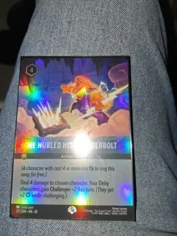 Disney Lorcana TCG - He Hurled His Thinderbolt Epic - 222/204 Foil - Image 1