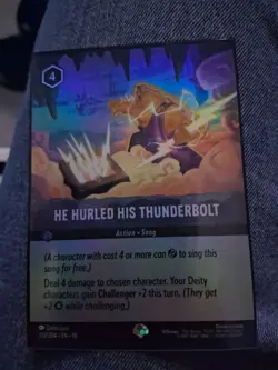 Disney Lorcana TCG - He Hurled His Thinderbolt Epic - 222/204 Foil - Image 2