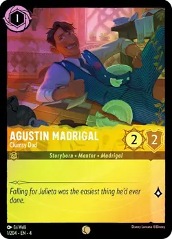 Agustin Madrigal - Clumsy Dad - Cold Foil - Ursula's Return #1 - Lorcana - NM - Image 1