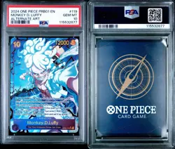 Monkey D. Luffy OP05-119 SEC Alt Art PRB01 2024 English One Piece Card PSA 10 - Image 3