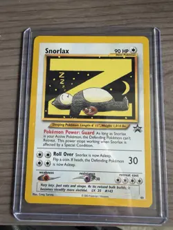 Snorlax 49/53 WOTC Black Star Promo Card 2002 Vintage FANTASTIC condition - Image 1