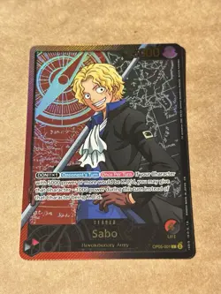 One Piece Card Game Sabo SP Gold Leader OP05-001 Full Art Foil Card EB02 Set - Image 1