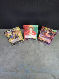 ONE PIECE! CCG Monkey.D.Luffy OPO1-003 & More! (3) Card Lot! NM Straw Hat Crew - Image 3