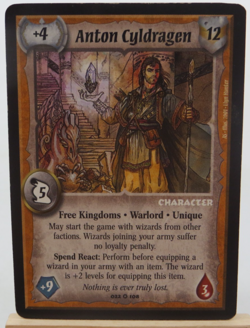 WARLORD Saga of the Storm CCG Character Card ANTON CYLDRAGEN 022/108 - Image 1