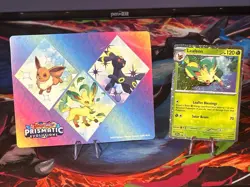 2025 Pokemon Black Star Promo 170 Leafeon Prismatic Evolutions NM/M + Sticker - Image 3