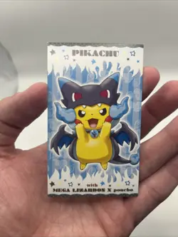 Pokemon Center Japanese Mega Charizard X Poncho Pikachu Business Card Campaign - Image 3