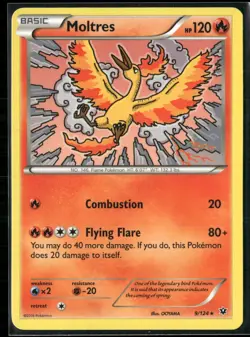 Pokemon - Moltres 9/124 Rare XY Fates Collide LP - Image 1