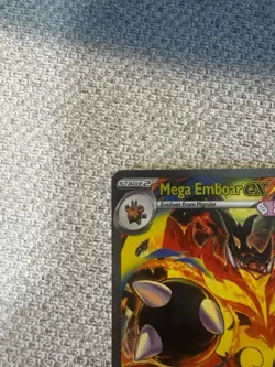 Pokemon Mega Emboar EX Full Art Rare Holo 273/217 ASC Fire Card Nintendo 2026 - Image 2