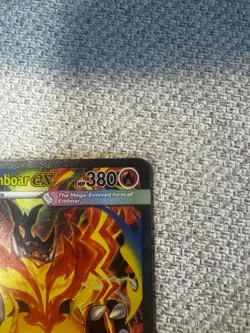 Pokemon Mega Emboar EX Full Art Rare Holo 273/217 ASC Fire Card Nintendo 2026 - Image 3