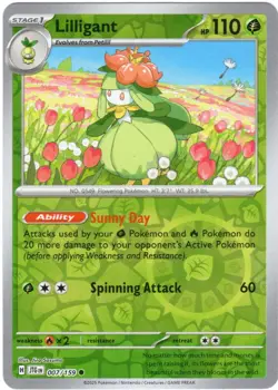 Lilligant 007/159 Reverse Holo Card : Journey Together Pokemon TCG NM-Mint - Image 1