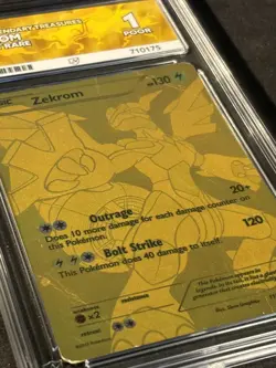 Pokemon TCG Zekrom 115/113 2013 Legendary Treasures Secret Rare Ace 1 - Image 3